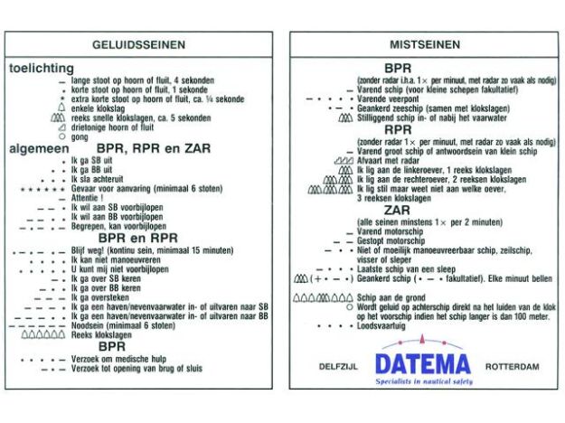 Geluid- en mistseinen sticker